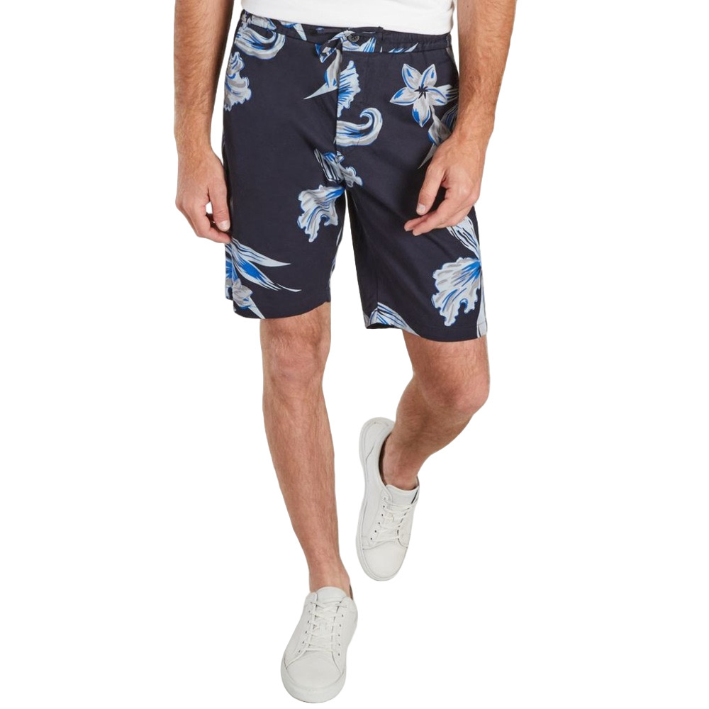 NN07 No Nationality Navy Blue Floral Print Men’s Summer Shorts Size 40 NWT